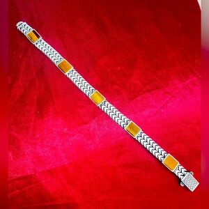 925 starling silver tigers eye bracelet 8inch